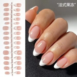 Light Pink French Glossy Nails